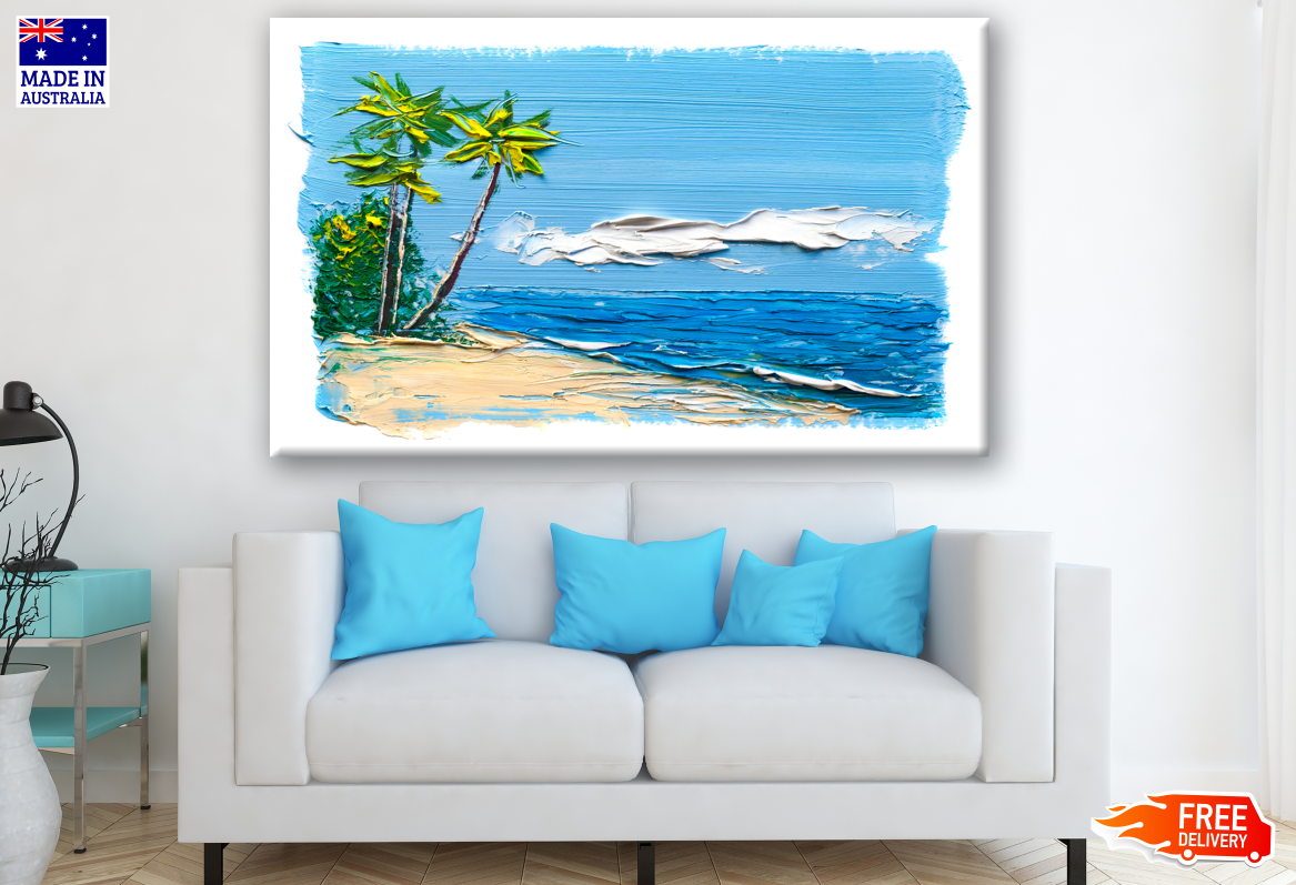 Beach & Trees Painting Print 100% Australian Made