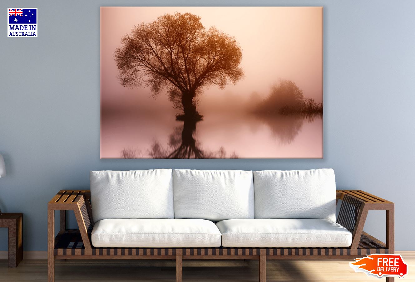 Tree Lake Sunset Photograph Print 100% Australian Made