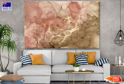 Pink & Gold Abstract Design Print 100% Australian Made