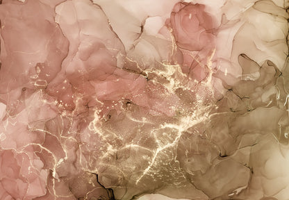 Pink & Gold Abstract Design Print 100% Australian Made