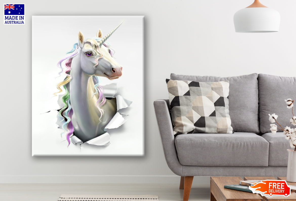 Unicorn Horse Portrait Painting Print 100% Australian Made