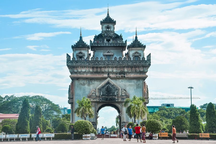 Patuxai Vientiane City Skyline Photograph, Laos Print 100% Australian Made