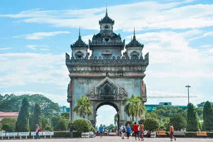 Patuxai Vientiane City Skyline Photograph, Laos Print 100% Australian Made