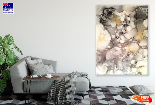 Yellow & Grey Abstract Design Print 100% Australian Made