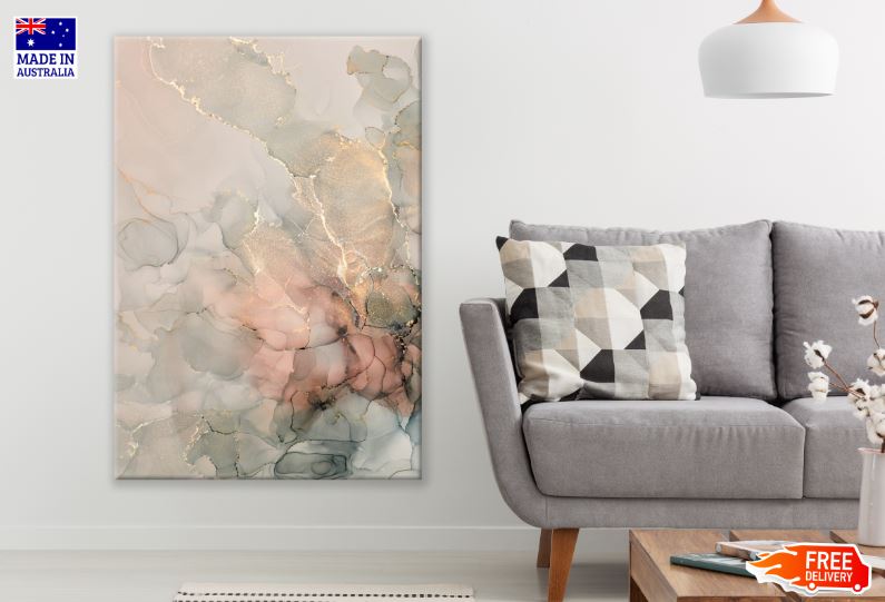 Pink Blue & Green Abstract Design Print 100% Australian Made