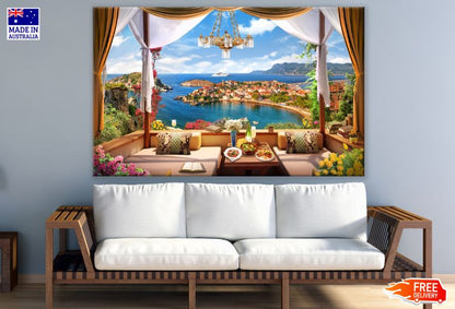 Beautiful View of the Mediterranean Bay Scenery Photograph Print 100% Australian Made