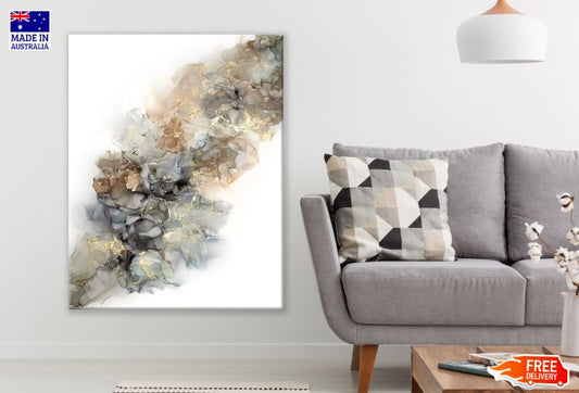 Green Blue Pink & Gold Abstract Design Print 100% Australian Made