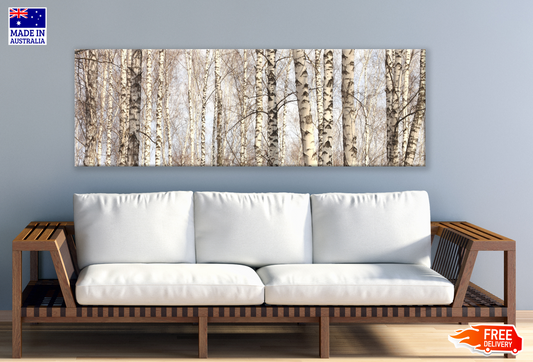 Panoramic Canvas Trees High Quality 100% Australian made wall Canvas Print ready to hang