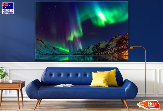 Aurora Over Winter Forest Photograph Print 100% Australian Made