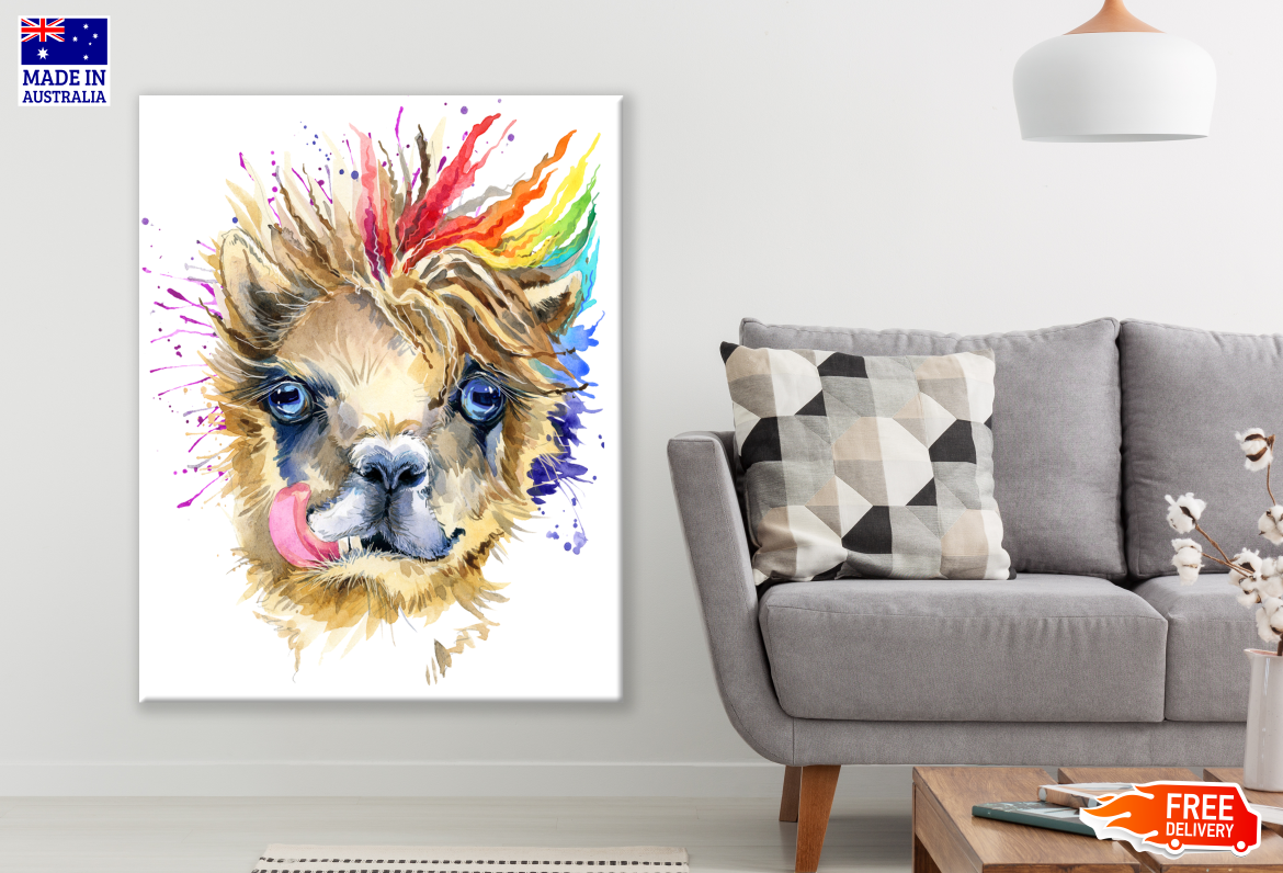 Lama Abstract Design Painting Print 100% Australian Made