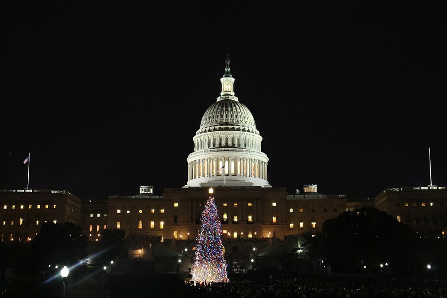 United States Capitol Night View Photograph Washington DC Print 100% Australian Made
