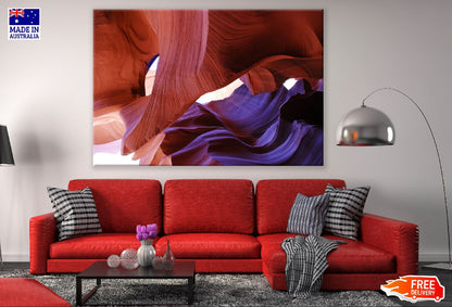 Purple & Red Rocks Abstract Design Print 100% Australian Made