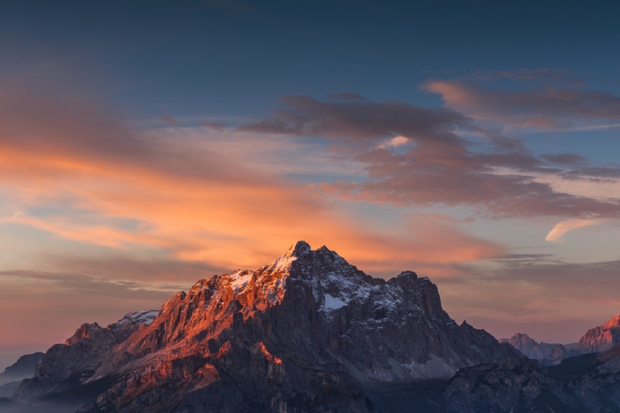 Mountain & Sunset Sky View Print 100% Australian Made