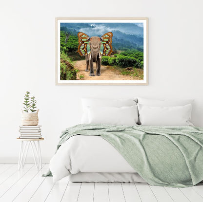 Elephant with Butterfly Wing Ears Home Decor Premium Quality Poster Print Choose Your Sizes
