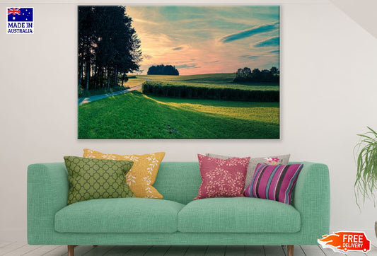 Sunset Meadow Landscape Photograph Print 100% Australian Made