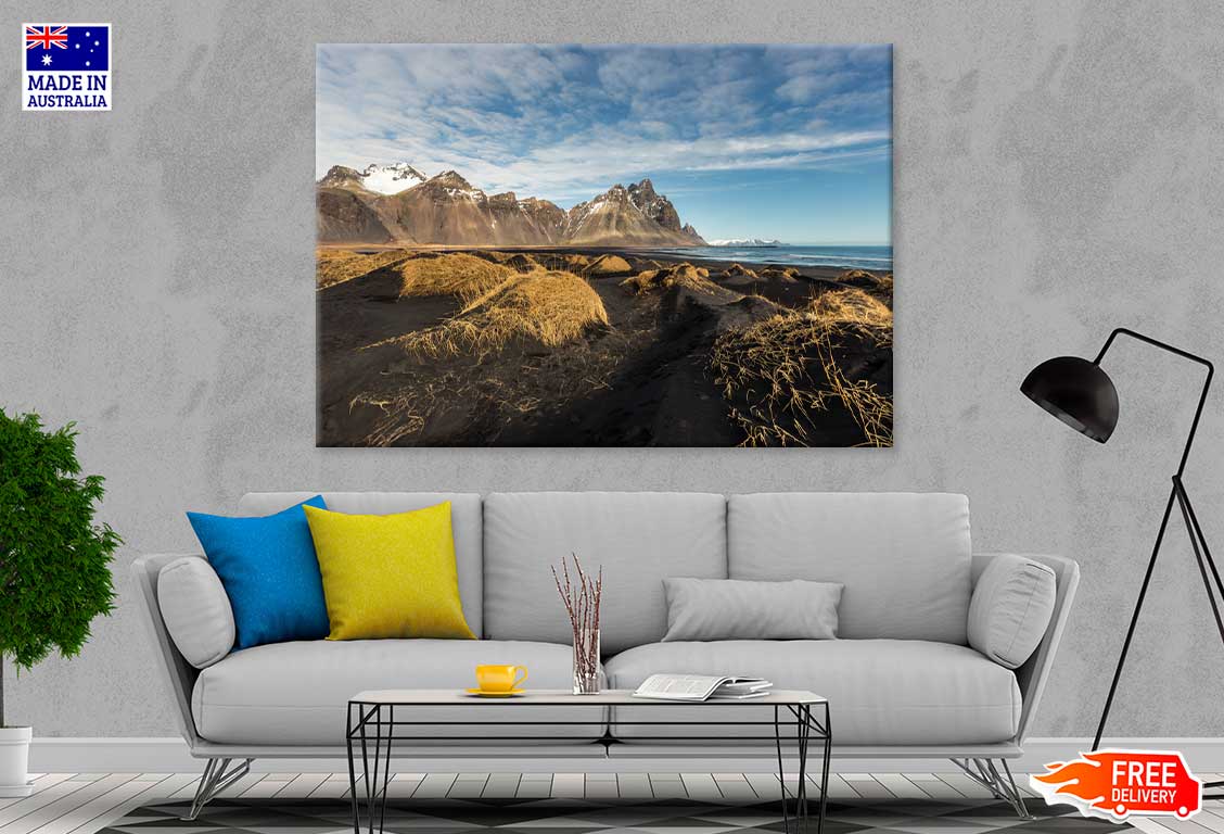 Rocks near Iceland Beach View Photograph Print 100% Australian Made
