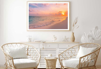 Dreamy Sunset Sky Calm Sea View Photograph Home Decor Premium Quality Poster Print Choose Your Sizes