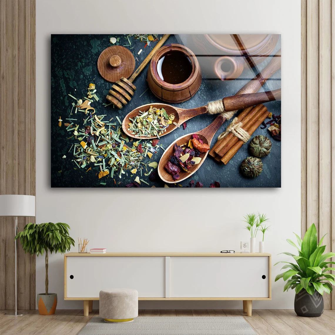 Honey Pot on Table Photograph Acrylic Glass Print Tempered Glass Wall Art 100% Made in Australia Ready to Hang