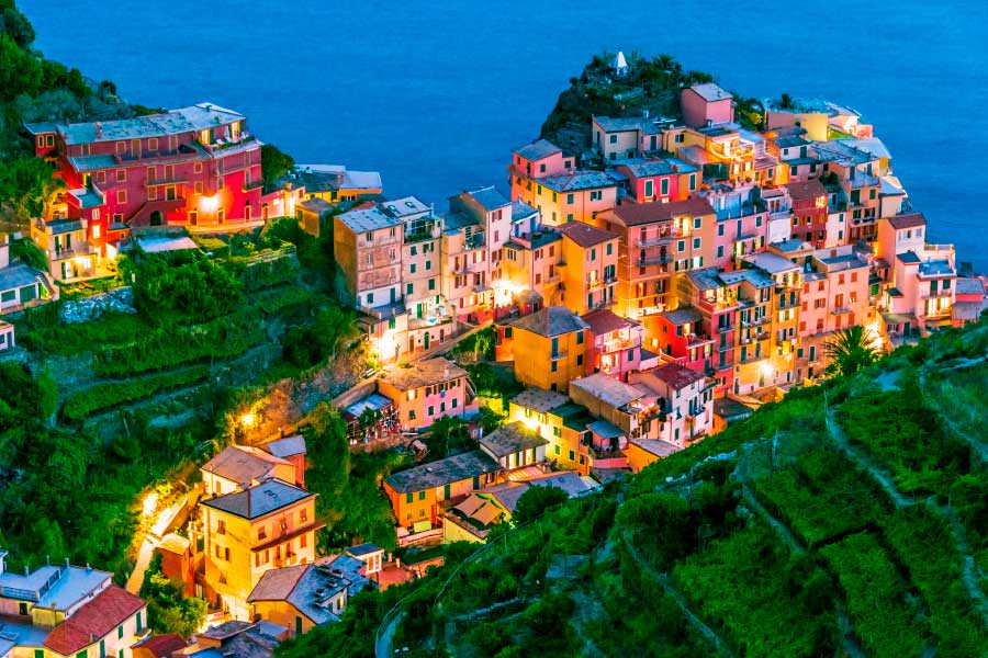 Bella Home Town of Manarola La Spezia Italy Print Canvas Ready to hang