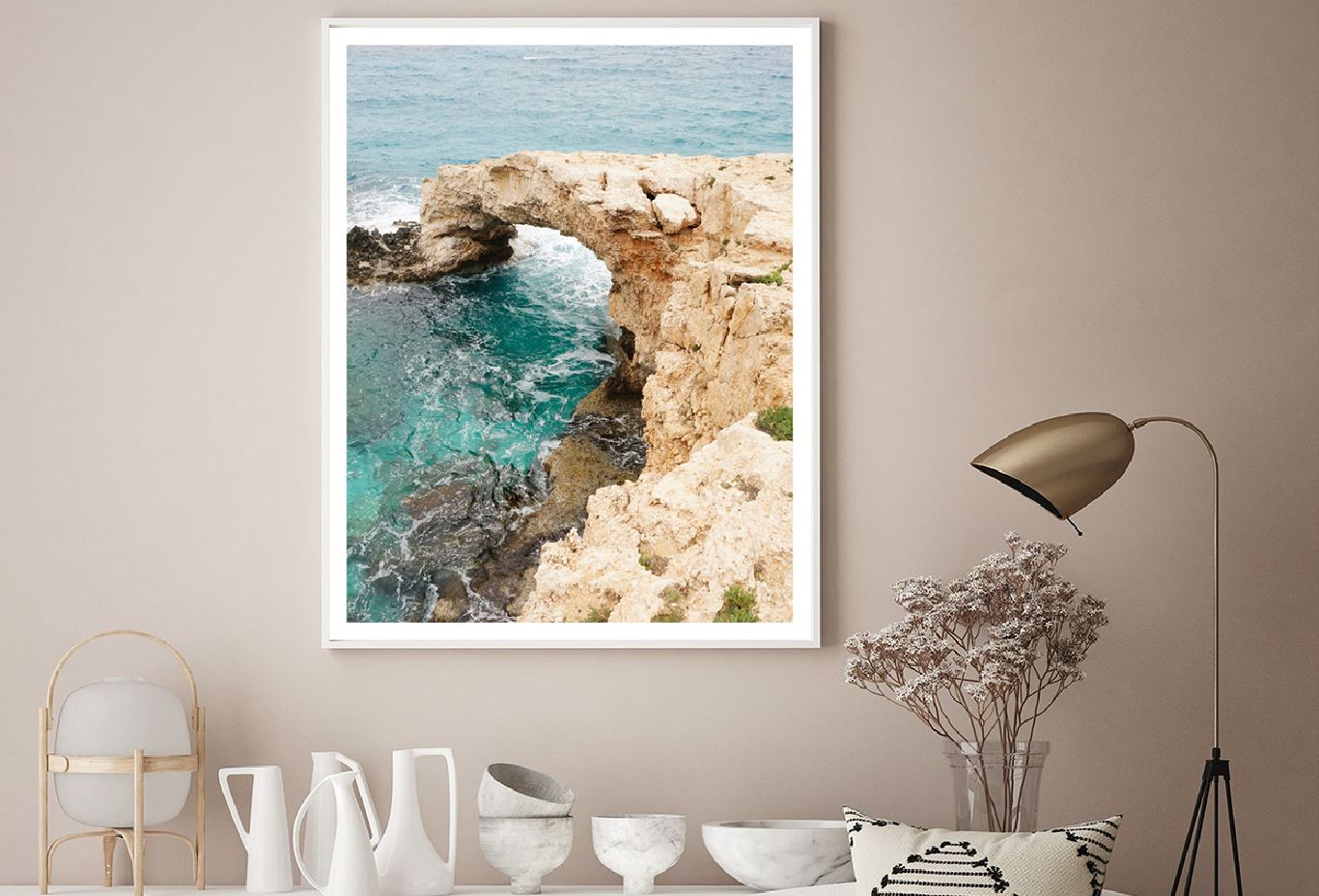 Stones Hills Seashore View Photograph Cyprus Home Decor Premium Quality Poster Print Choose Your Sizes