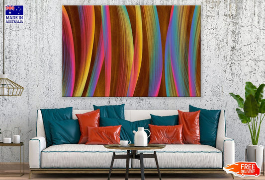Colorful Abstract Lines Design Print 100% Australian Made