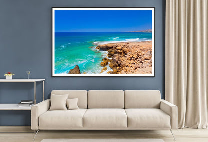Beach near Paphos View Photograph Cyprus Home Decor Premium Quality Poster Print Choose Your Sizes