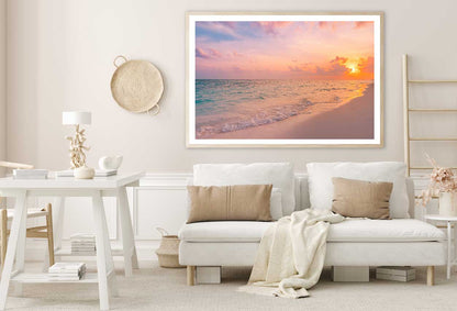 Dreamy Sunset Sky Calm Sea View Photograph Home Decor Premium Quality Poster Print Choose Your Sizes