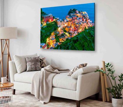 Bella Home Town of Manarola La Spezia Italy Print Canvas Ready to hang