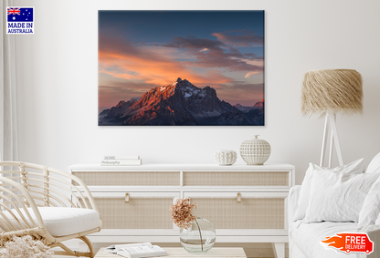 Mountain & Sunset Sky View Print 100% Australian Made