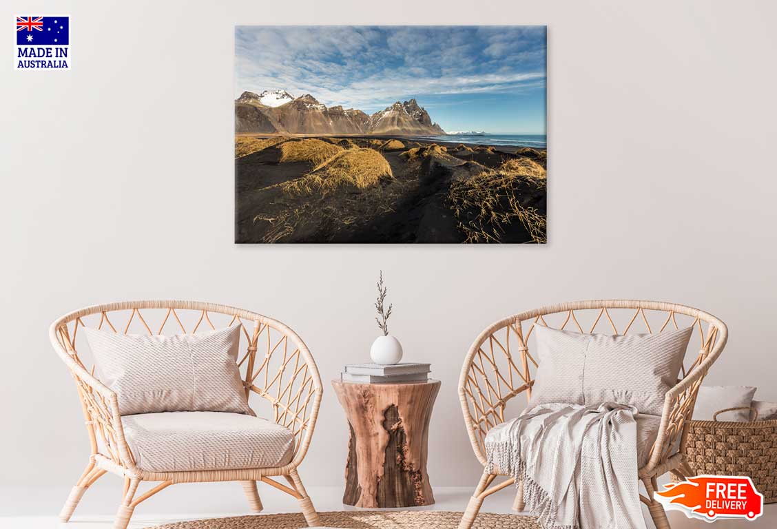 Rocks near Iceland Beach View Photograph Print 100% Australian Made