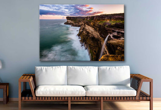 Bella Home Sunset Seascape Along Australian Coast City Print Canvas Ready to hang