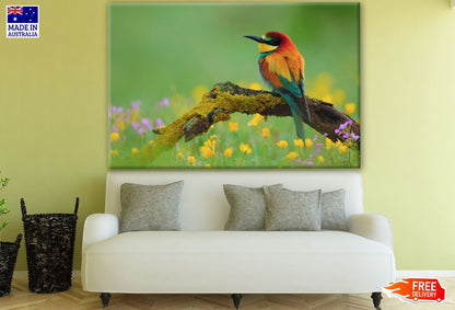 Bird in a Floral Field Photograph Print 100% Australian Made