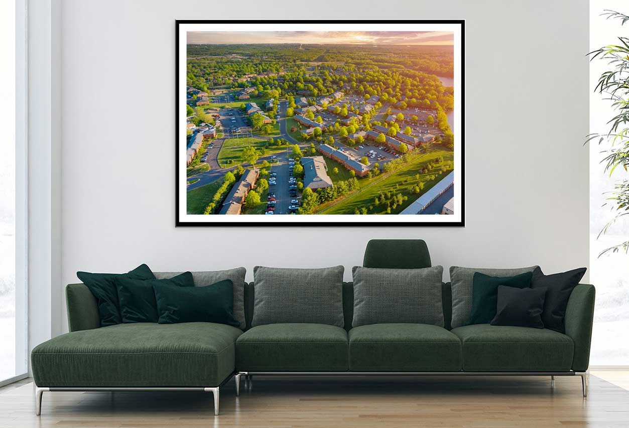 Aerial View Brunswick New Jersey Photograph Home Decor Premium Quality Poster Print Choose Your Sizes