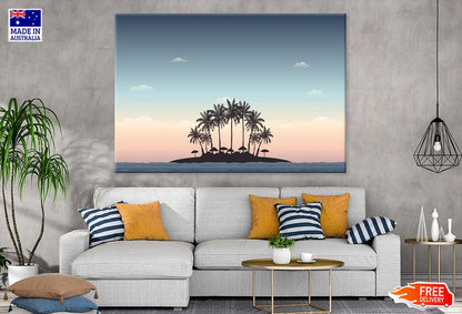 Palm Trees Island Vector Design Print 100% Australian Made