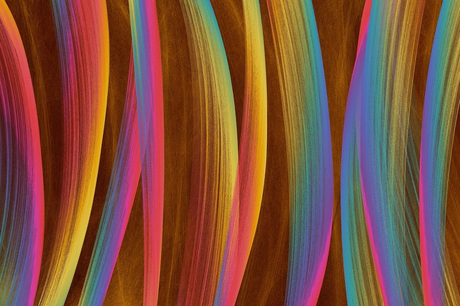 Colorful Abstract Lines Design Print 100% Australian Made