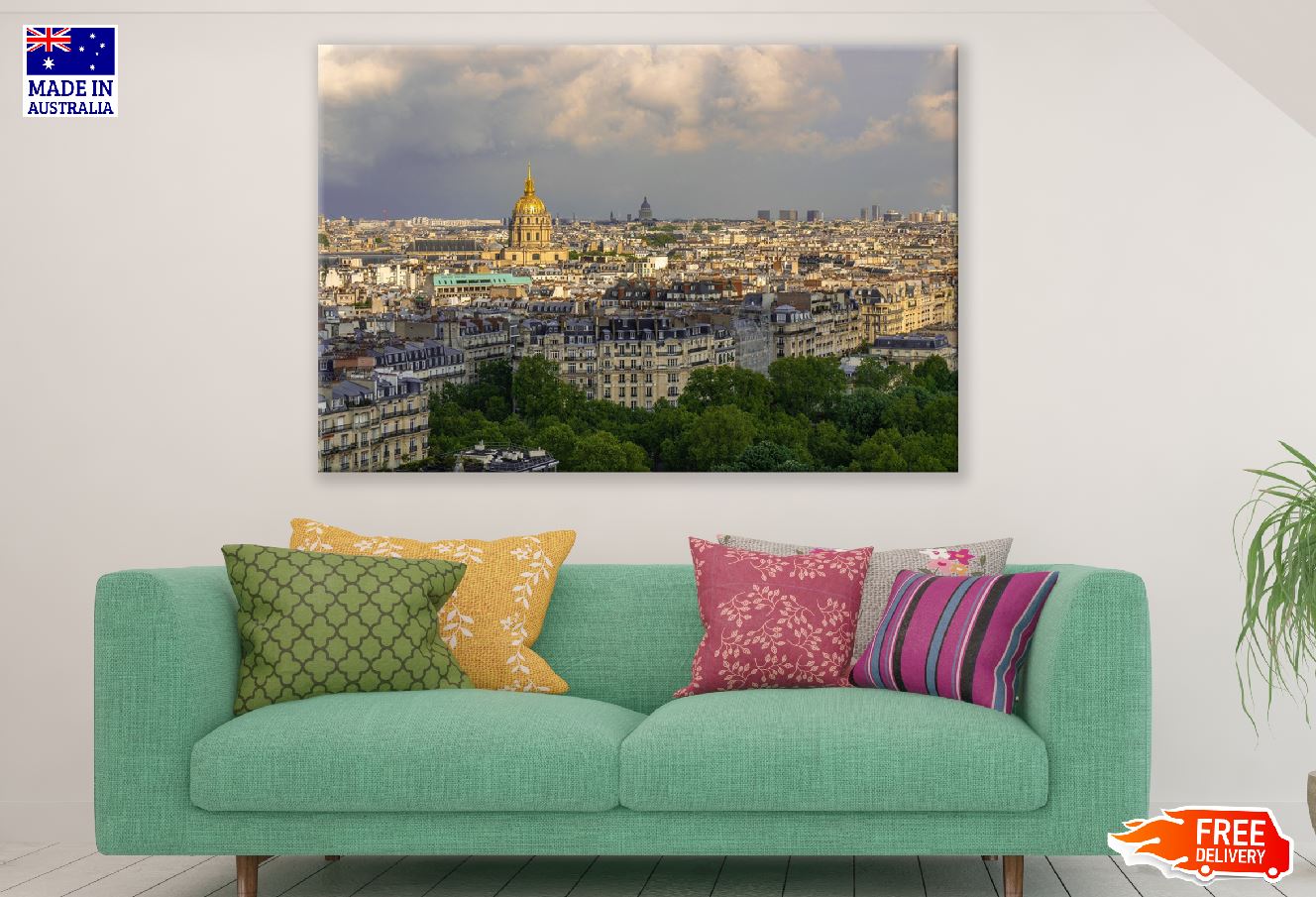 Paris Cityscape, France Aerial View Photograph Print 100% Australian Made