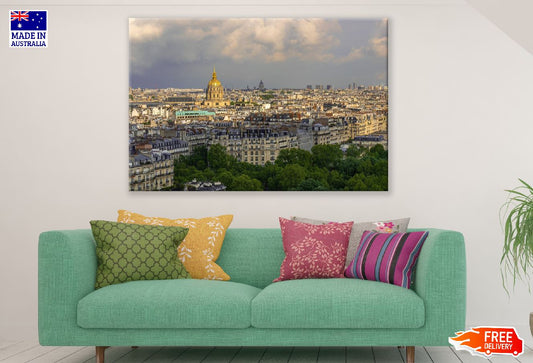 Paris Cityscape, France Aerial View Photograph Print 100% Australian Made