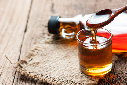 Maple Syrup in Glass Bottle Closeup Photograph Print 100% Australian Made