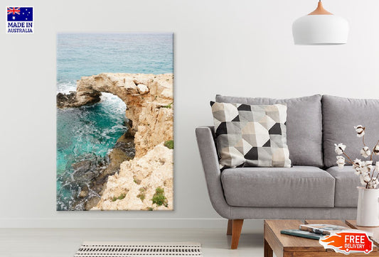 Stones Hills Seashore View Photograph Cyprus Print 100% Australian Made