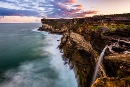 Bella Home Sunset Seascape Along Australian Coast City Print Canvas Ready to hang