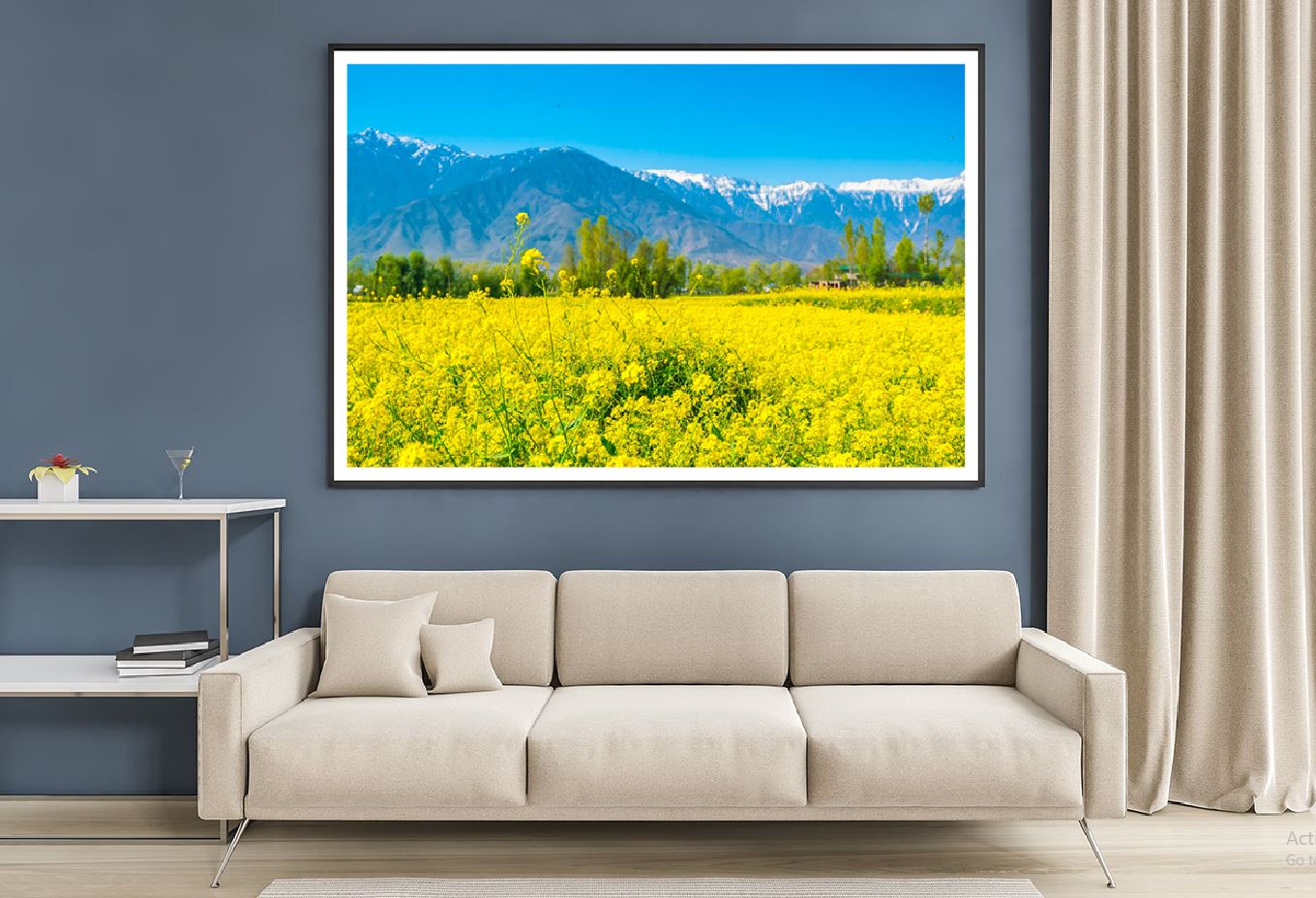 Yellow Mustard Field Photograph Home Decor Premium Quality Poster Print Choose Your Sizes