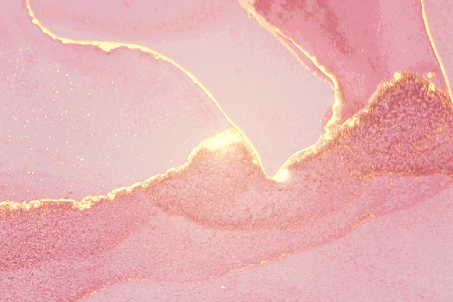 Pink & Gold Lines Abstract Design Print 100% Australian Made
