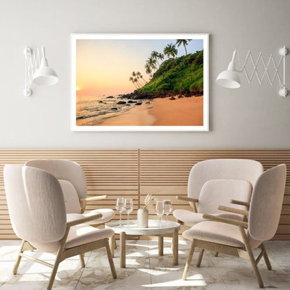 Sunset Sea Scenery Photograph Home Decor Premium Quality Poster Print Choose Your Sizes