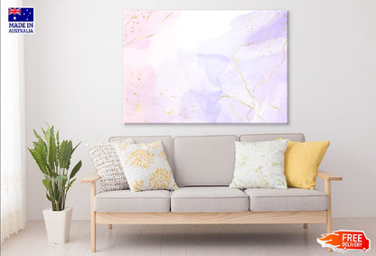Pink Purple & Gold Abstract Design Print 100% Australian Made