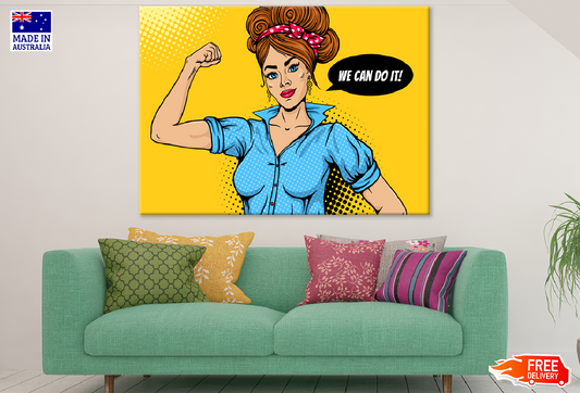 We Can Do It Speech Bubble Girl Power Vector Print 100% Australian Made