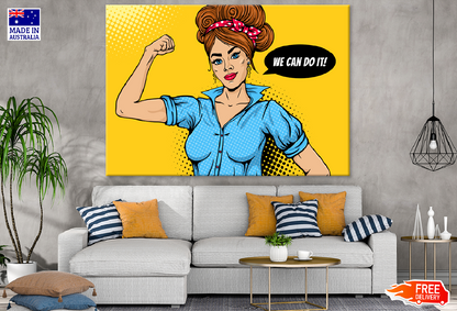 We Can Do It Speech Bubble Girl Power Vector Print 100% Australian Made