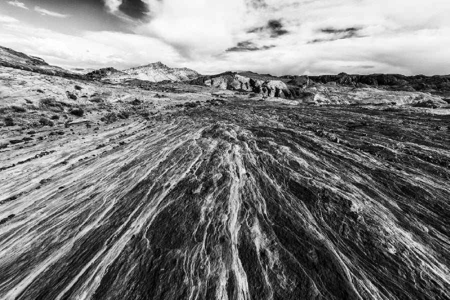 Fire State Park & Rocks B&W View Photograph Print 100% Australian Made