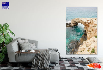 Stones Hills Seashore View Photograph Cyprus Print 100% Australian Made