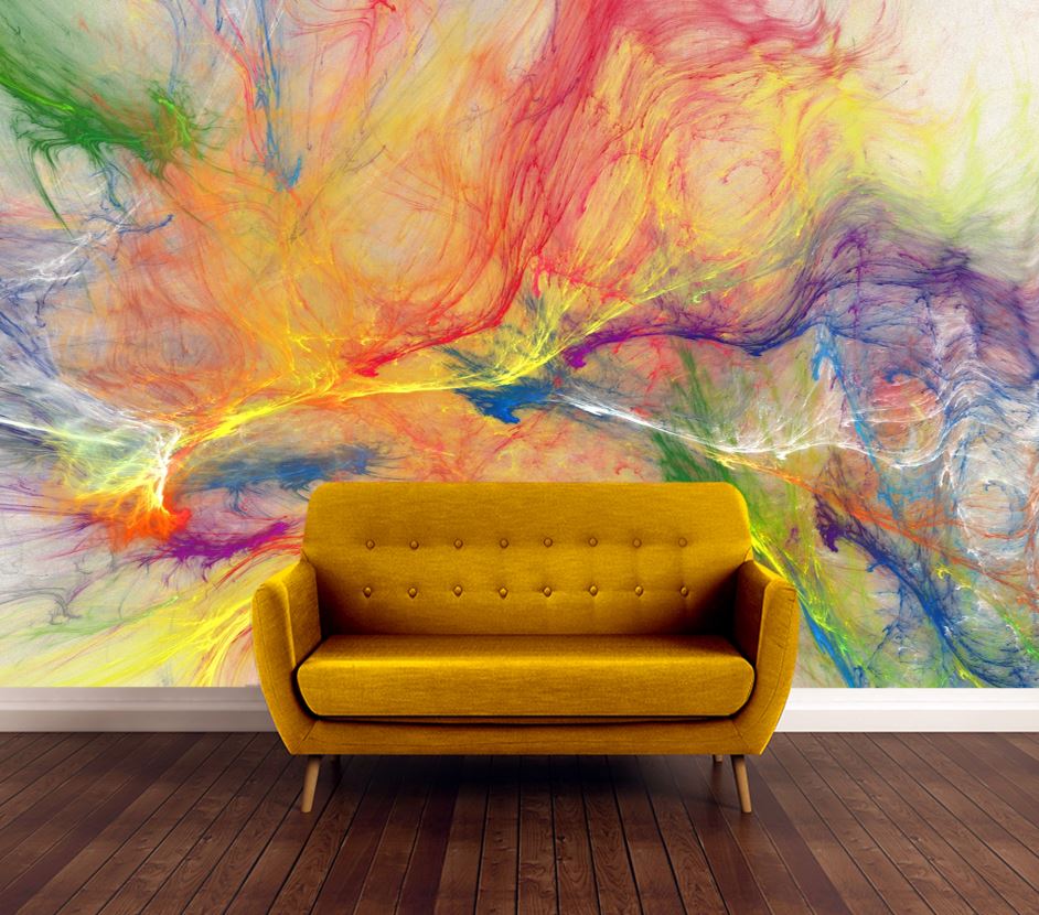 Wallpaper Murals Peel and Stick Removable Colorful Abstract design High Quality