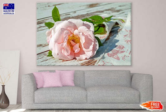 Rose Flower on Table Photograph Print 100% Australian Made